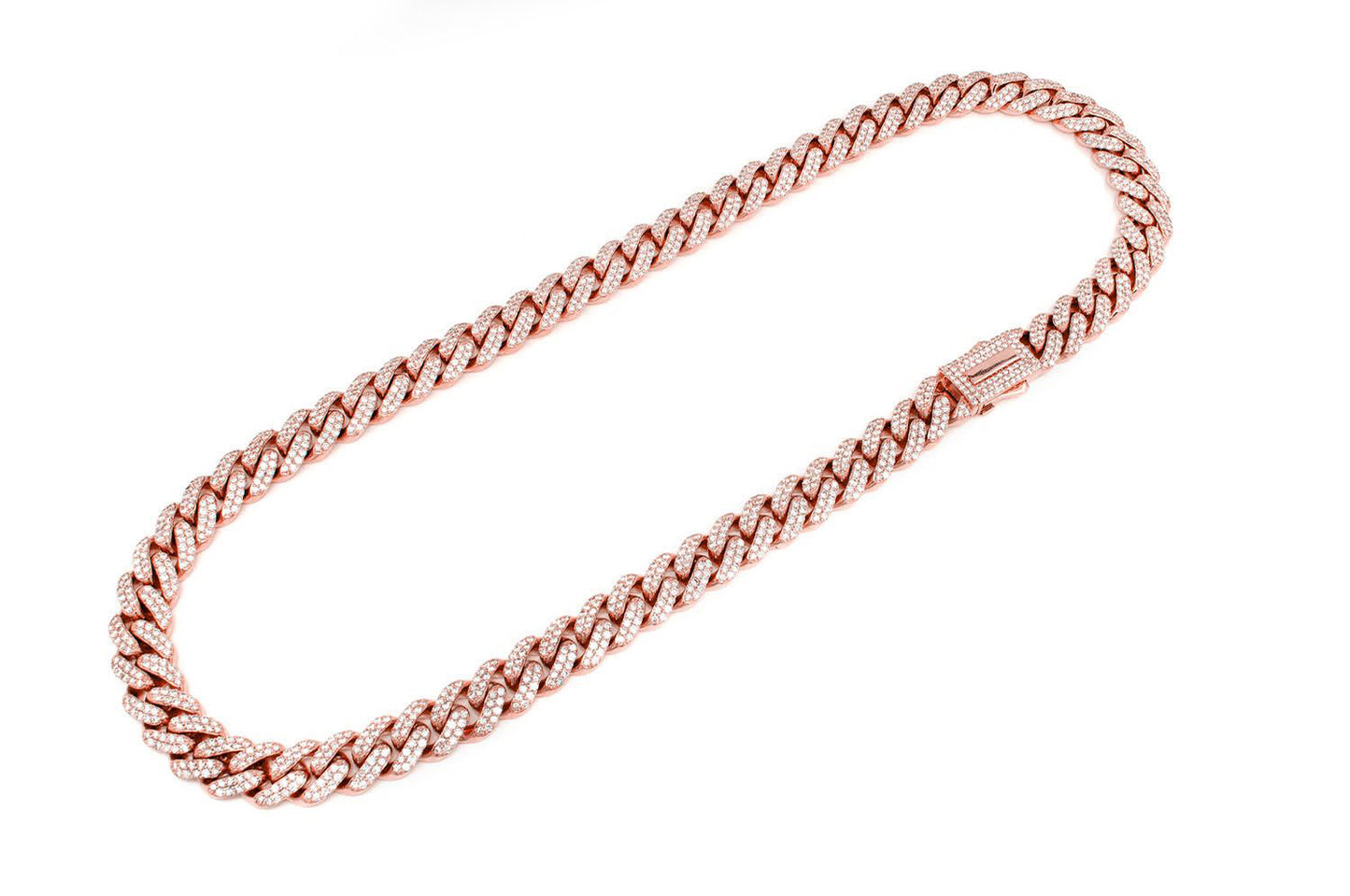 12mm Diamond Miami Cuban Necklace 14k 24.30ctw