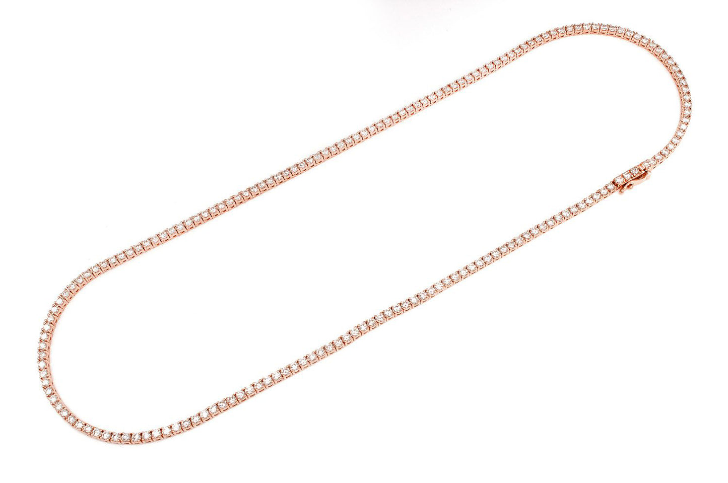 9pt Tennis Necklace 14k 14.15ctw