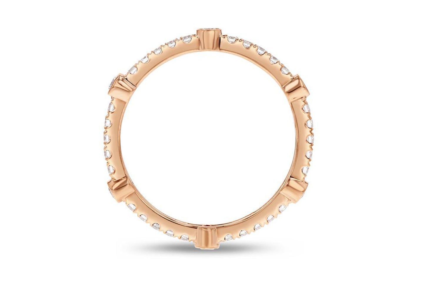 Diamond Rose Gold Eternity Band, 0.51 Carats
