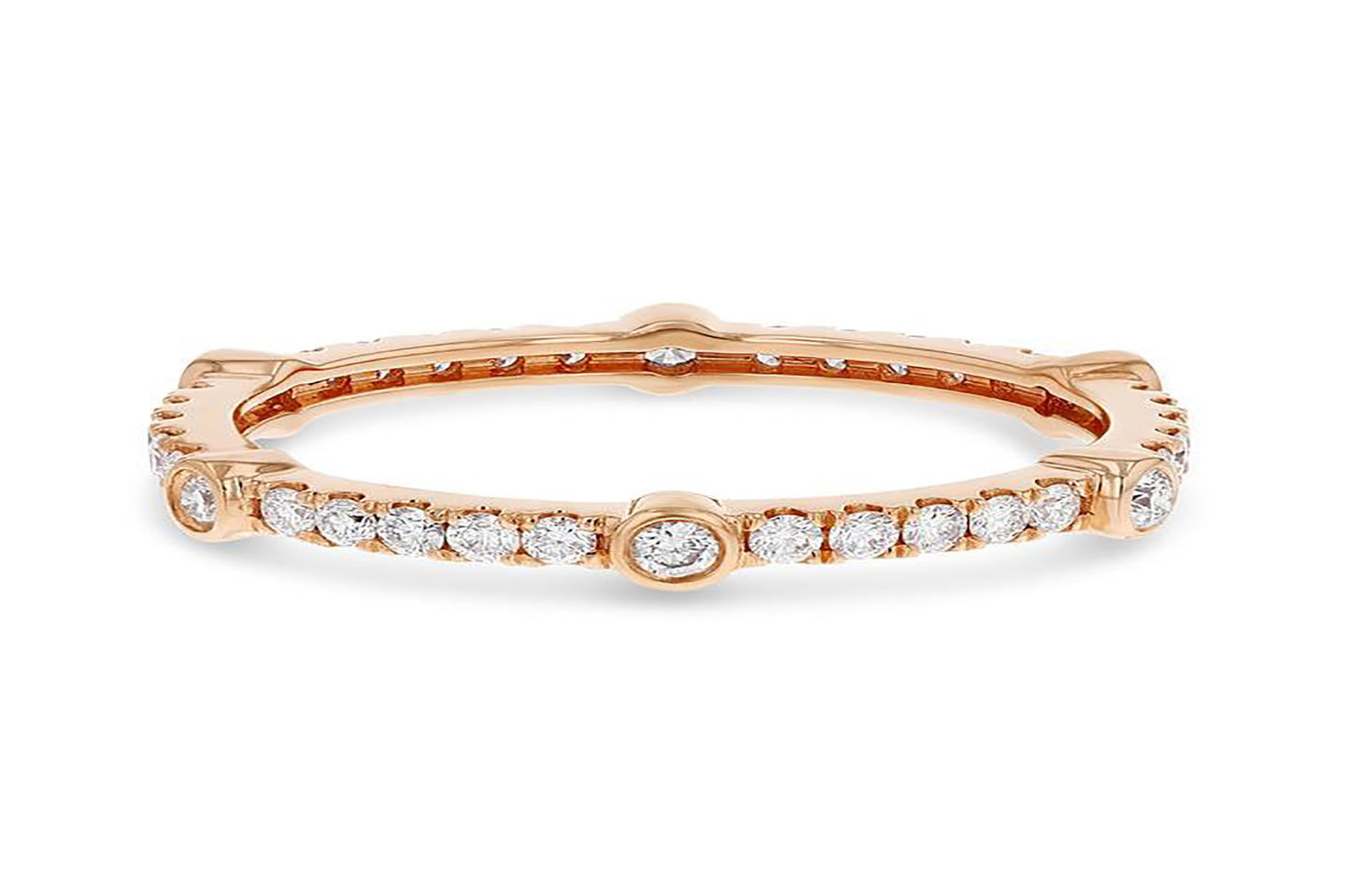 Diamond Rose Gold Eternity Band, 0.51 Carats