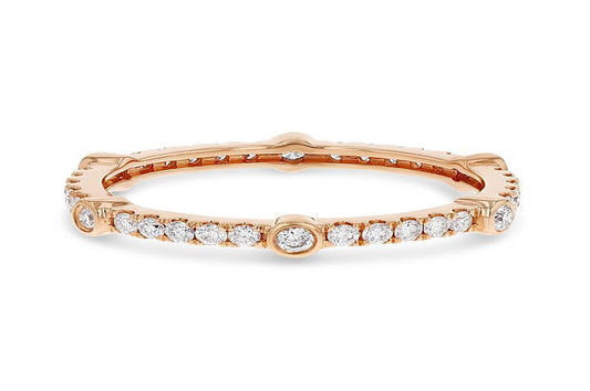 Diamond Rose Gold Eternity Band, 0.51 Carats
