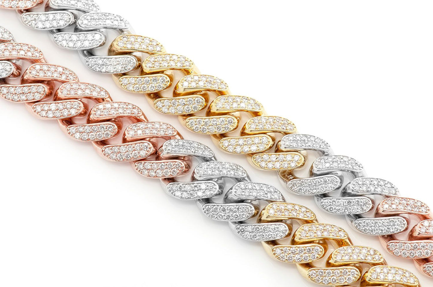 12mm Diamond Miami Cuban Necklace 14k 17.28ctw