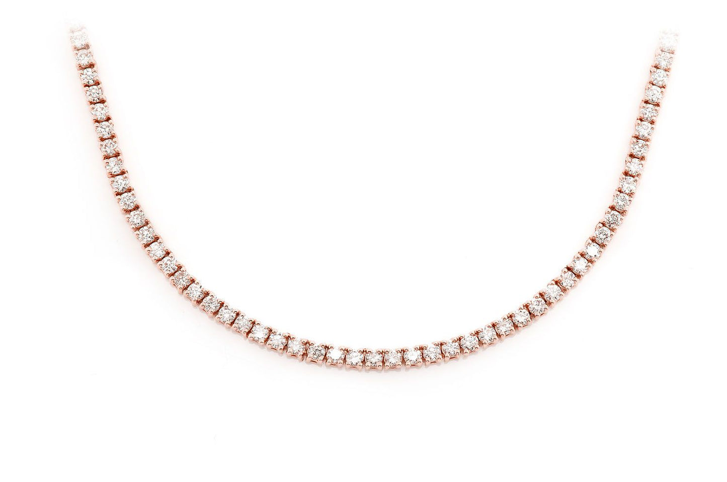 2pt Tennis Necklace 14k 5.50ctw