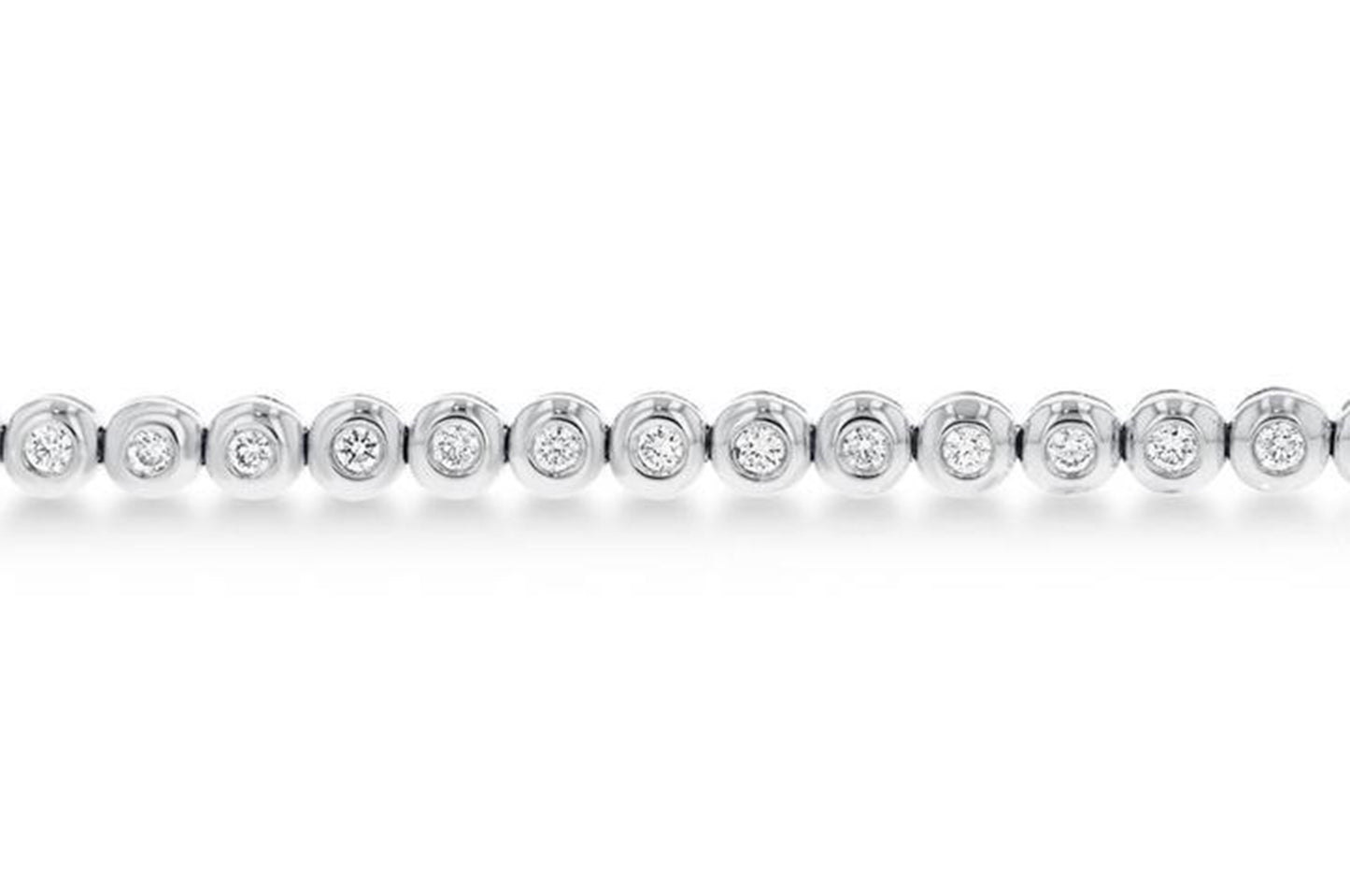 Tennis Bracelet Diamond, 18K White Gold, 1.04 Carats