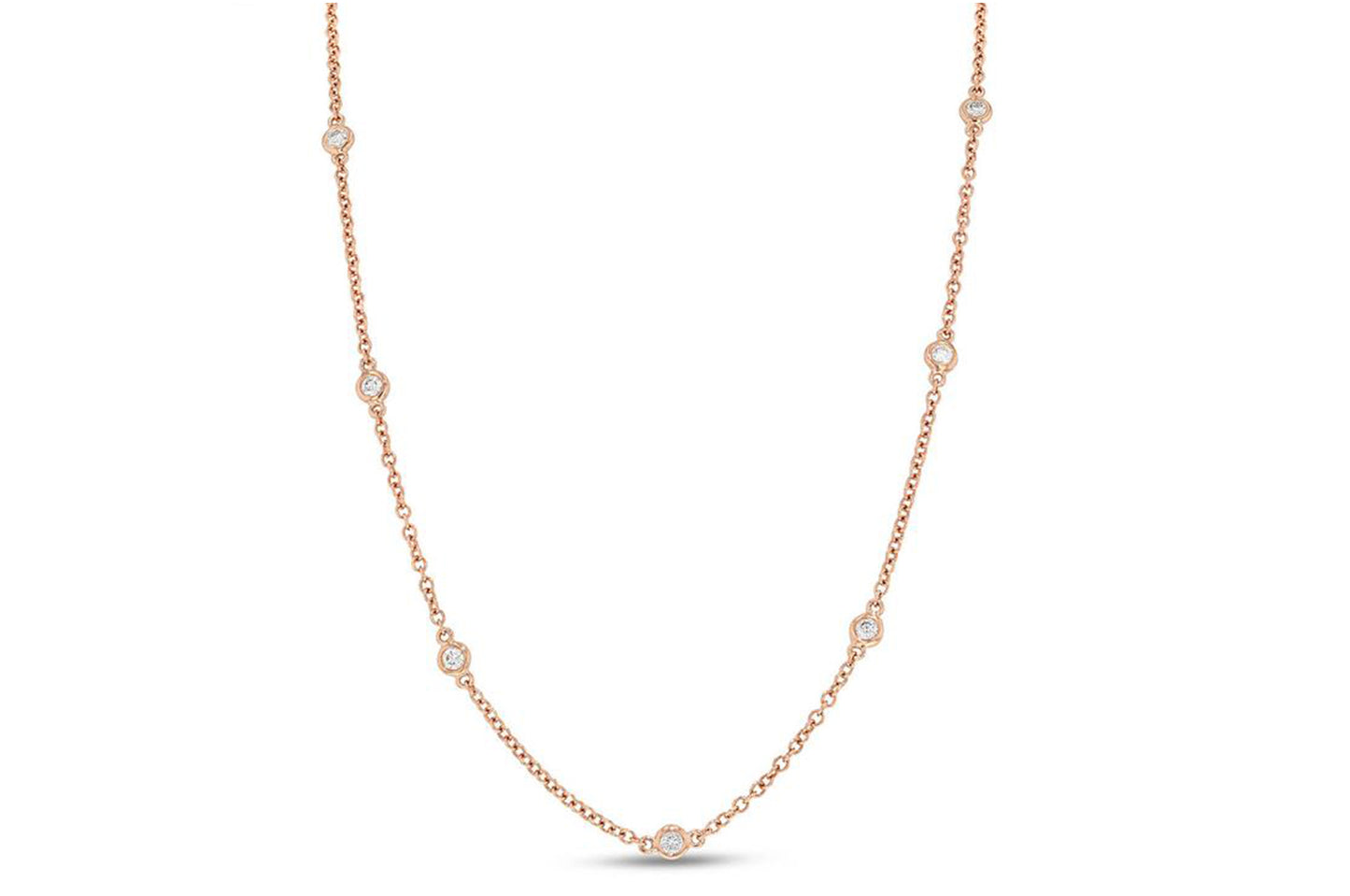 'Rosalee' 18K Rose Gold Diamond Necklace, 0.52 Carats