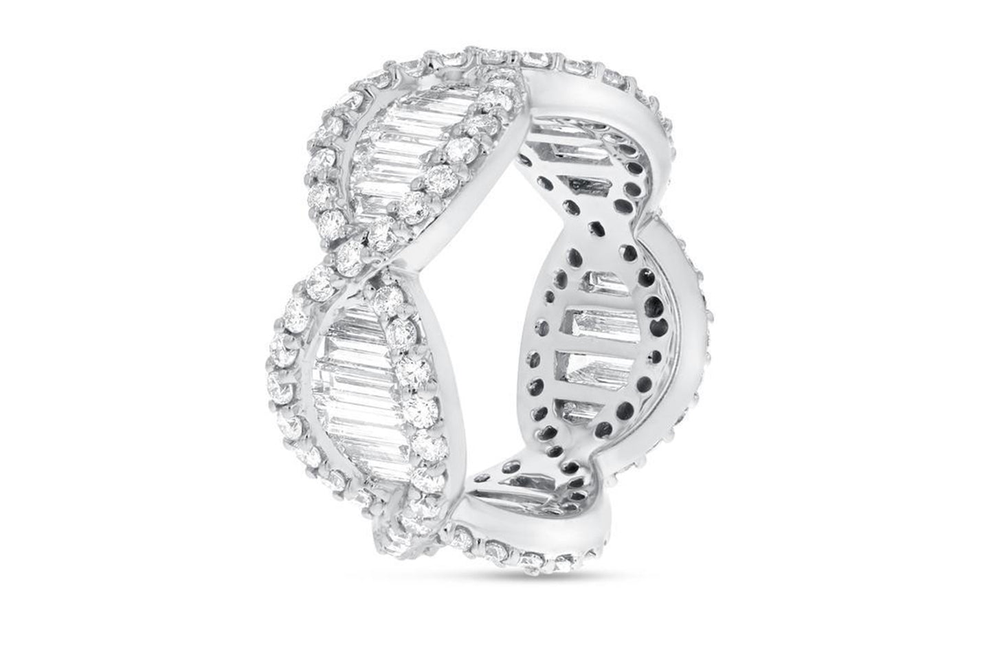 18K White Gold Diamond Ring, 3.88 Carats