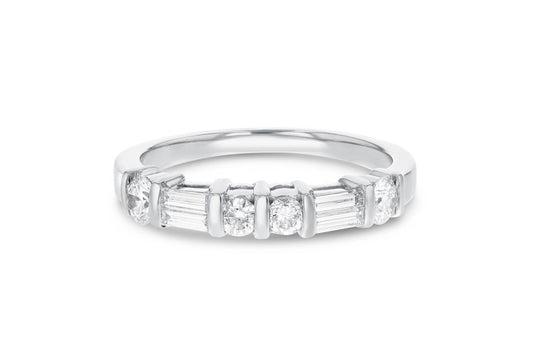 'Janna' 14K White Gold Diamond Wedding Band, 1.04 Carats