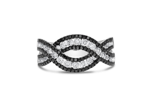 'Donna' 18K Two Tone Gold Diamond Ring, 1.56 Carats