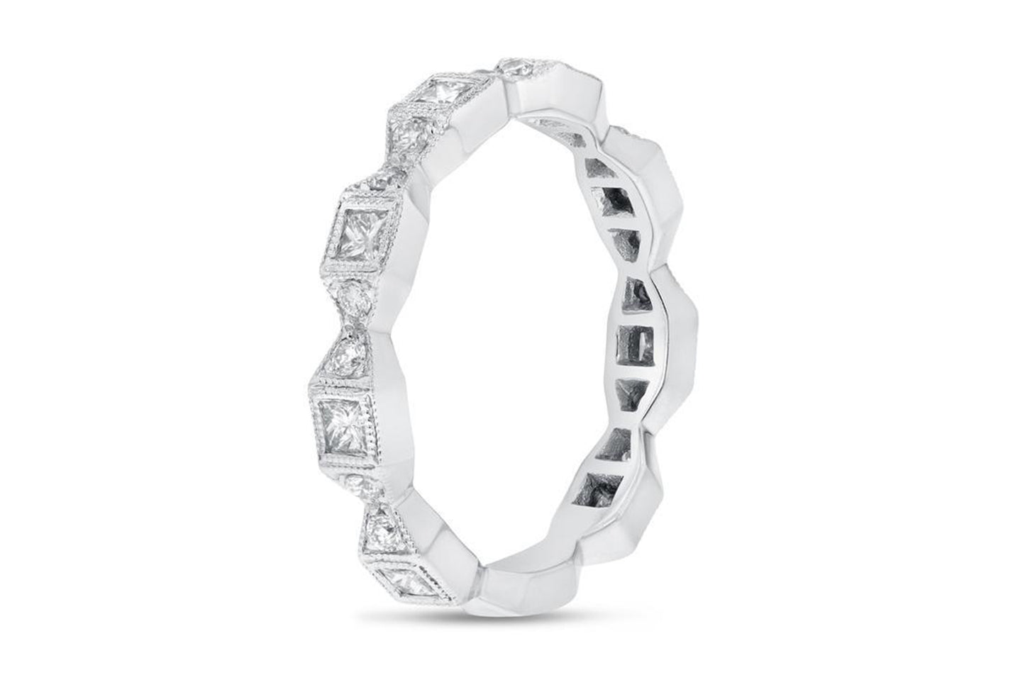 18K White Gold Diamond Ring, 0,59 Carats