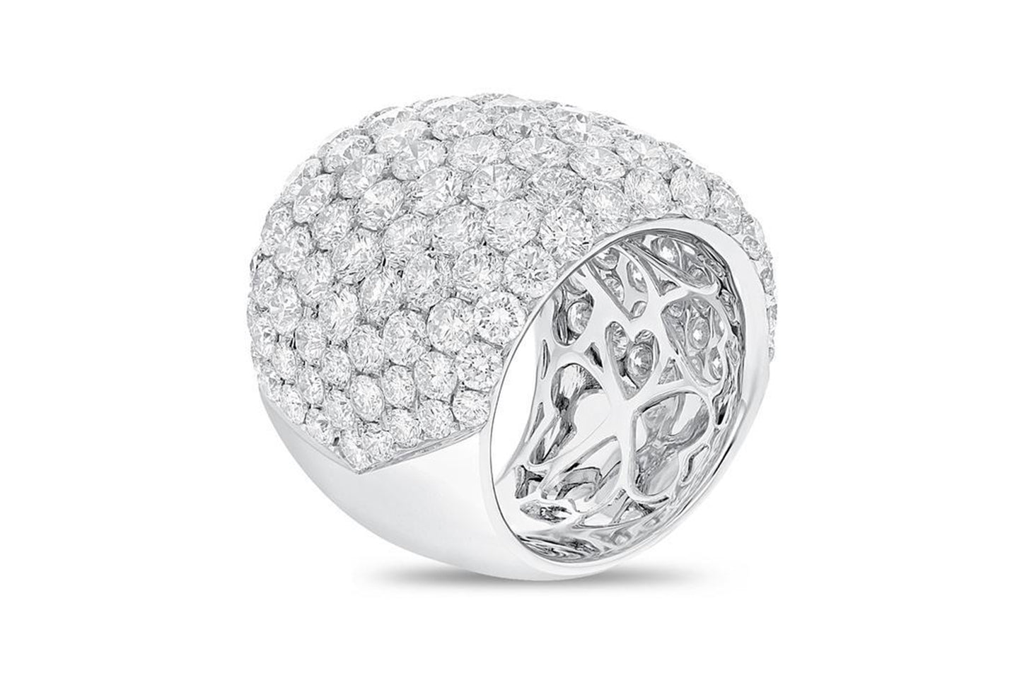 'Khloe' 18K White Gold Diamond Ring, 10.79 Carats