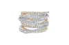 &#39;Alicia&#39; 18K Gold Two Tone Ring,3.54 Carats