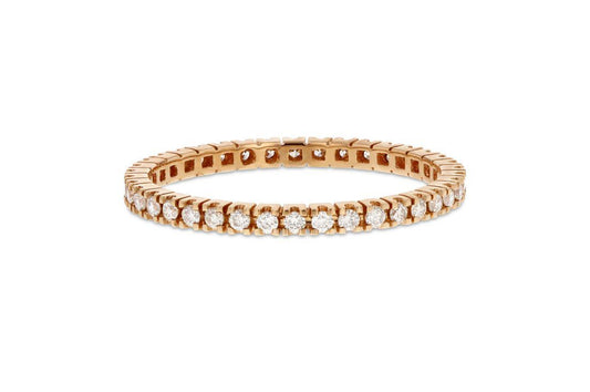 Diamond Rose Gold Eternity Band, 0.80 Carats
