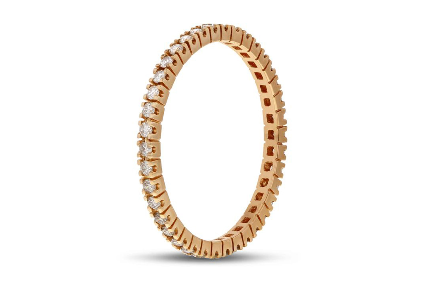 Diamond Rose Gold Eternity Band, 0.80 Carats