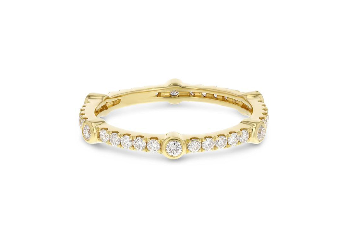 Diamond  Yellow Gold Eternity Band, 0.51 Carats