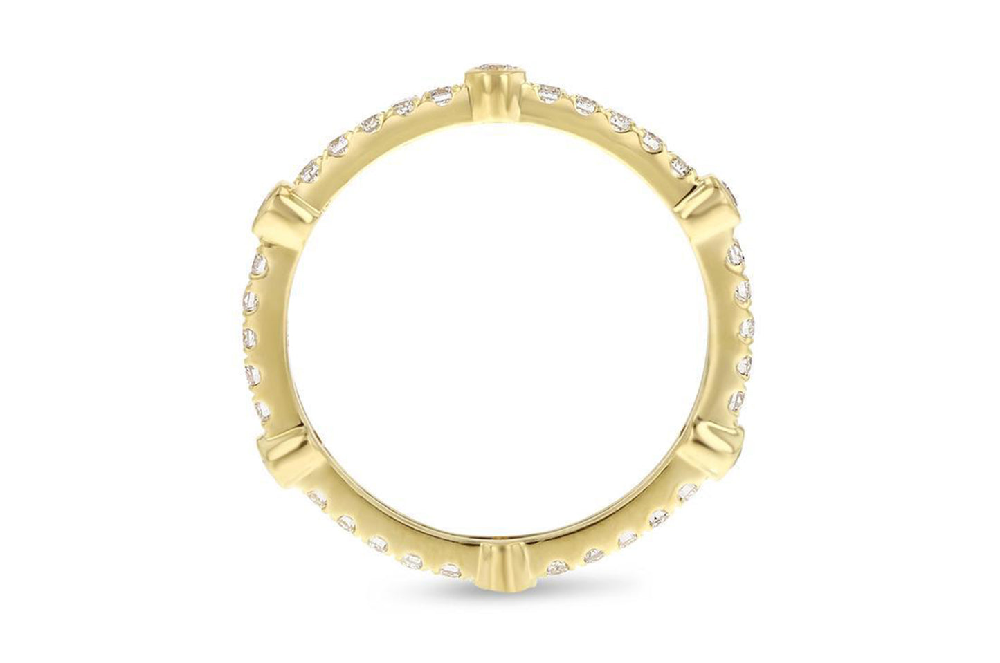 Diamond  Yellow Gold Eternity Band, 0.51 Carats