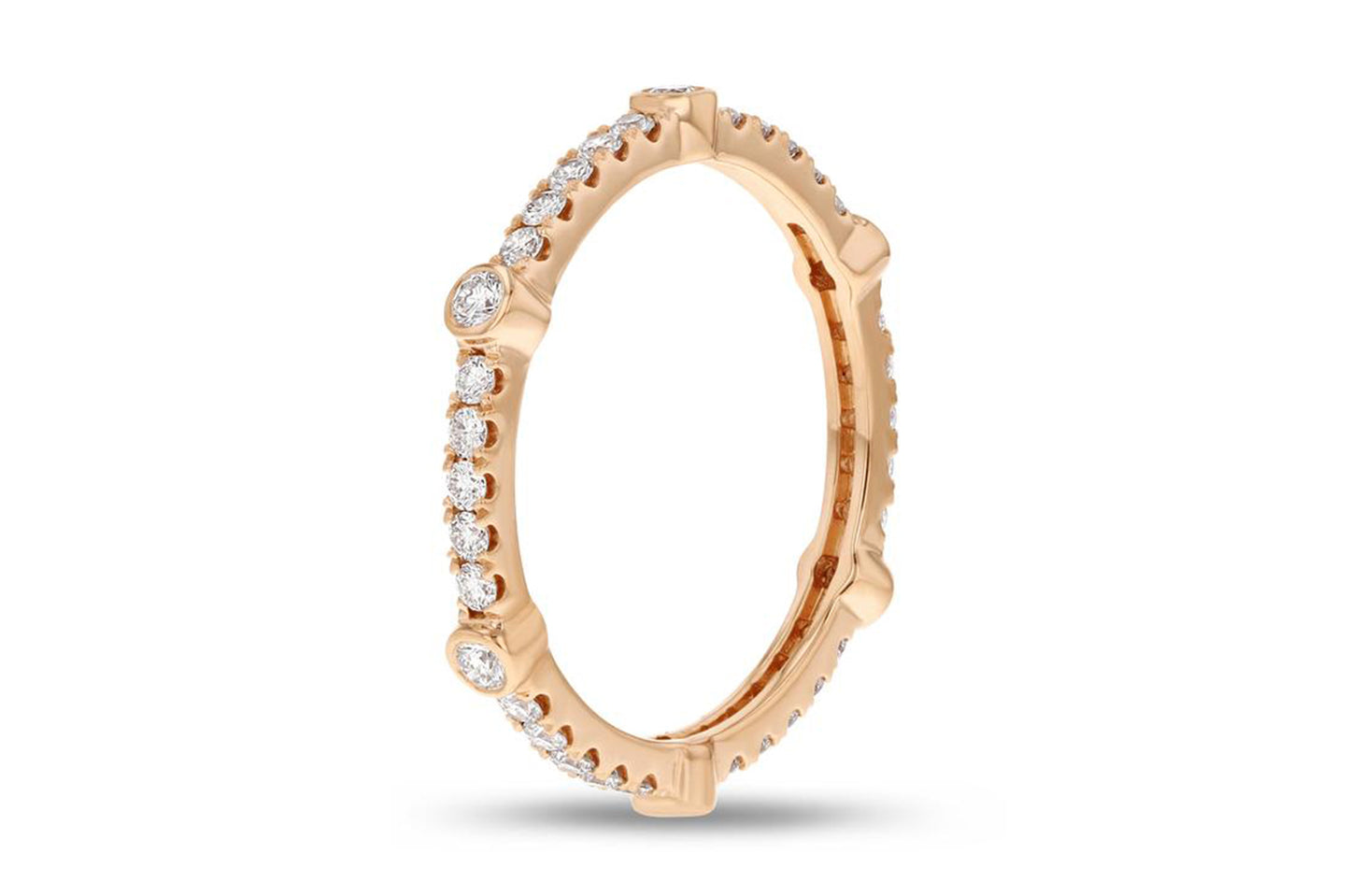 Diamond Rose Gold Eternity Band, 0.51 Carats