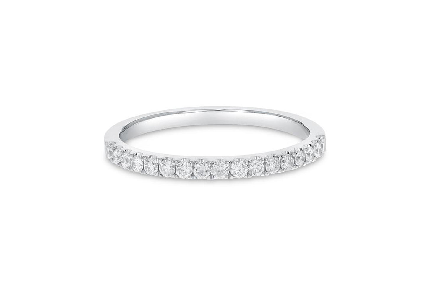 'Ann' 18K White Gold Diamond Wedding Band, 0.52