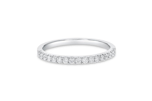 'Ann' 18K White Gold Diamond Wedding Band, 0.52