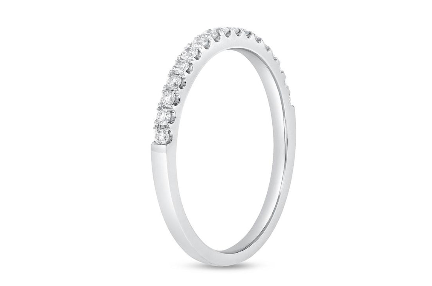 'Ann' 18K White Gold Diamond Wedding Band, 0.52