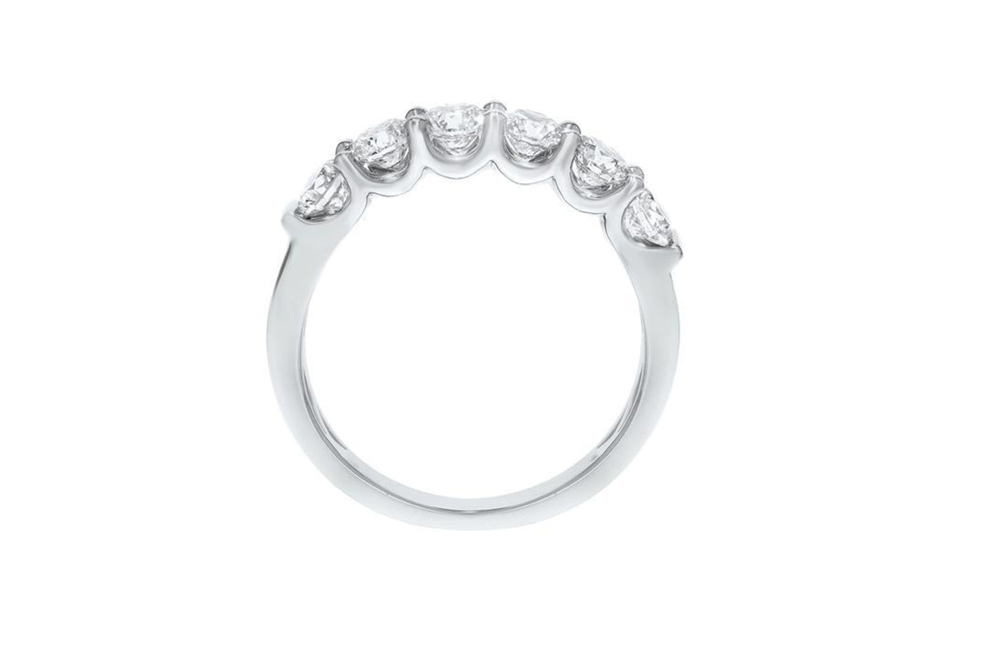 'Sabrina' 18K White Gold Diamond Wedding Band, 1.23 Carats