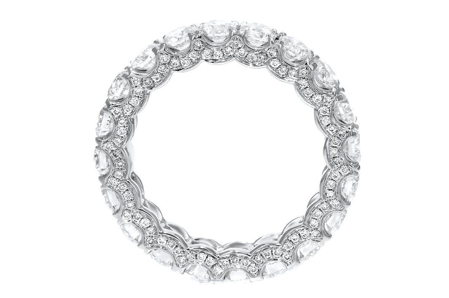 'Hidden Treasure' 18K White Gold Hidden Treasure Wedding Band, 3.41 Carats