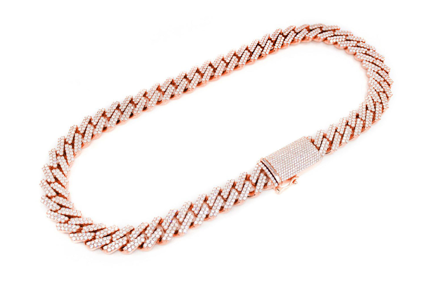 16mm Raised Diamond Cuban Necklace 14k 52.79ctw