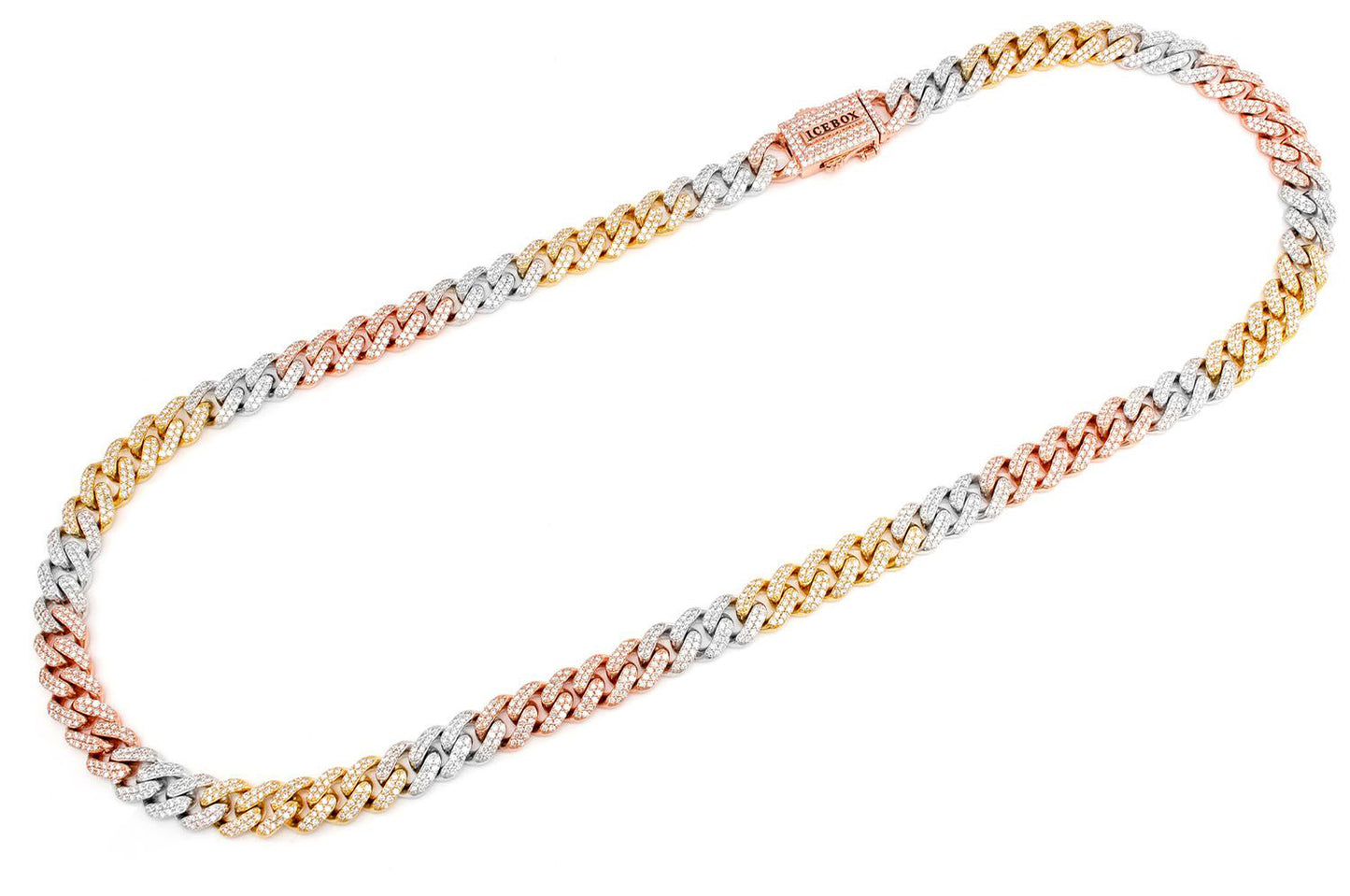 8mm Diamond Miami Cuban Necklace 14k 11.91ctw