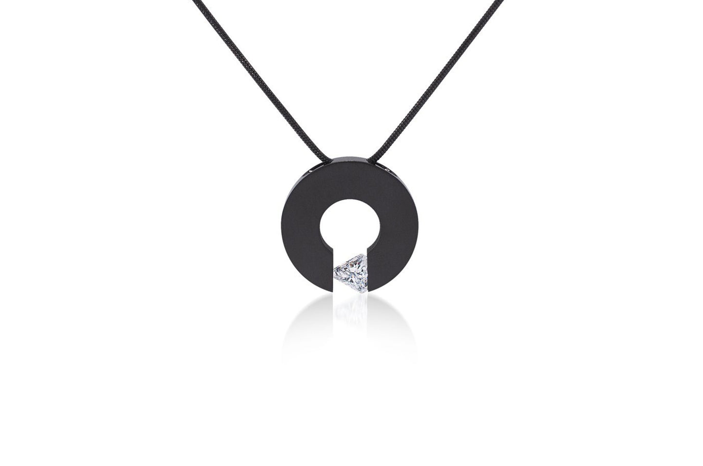 Malfinia Black Anodized Stainless Steel Necklace