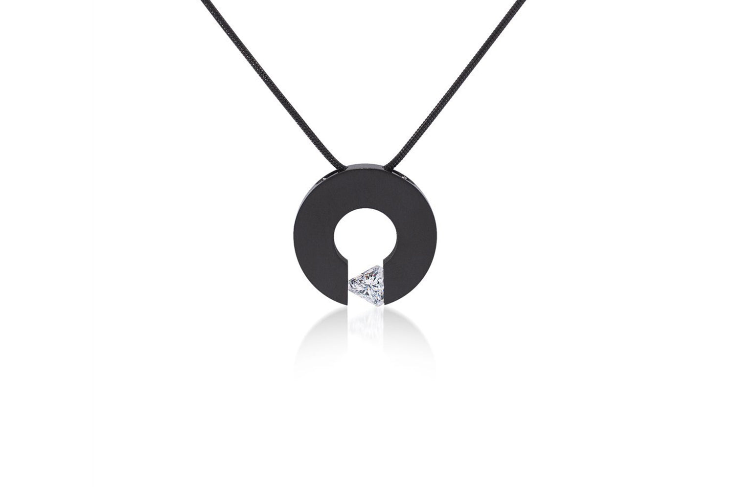 Malfinia Black Anodized Stainless Steel Necklace
