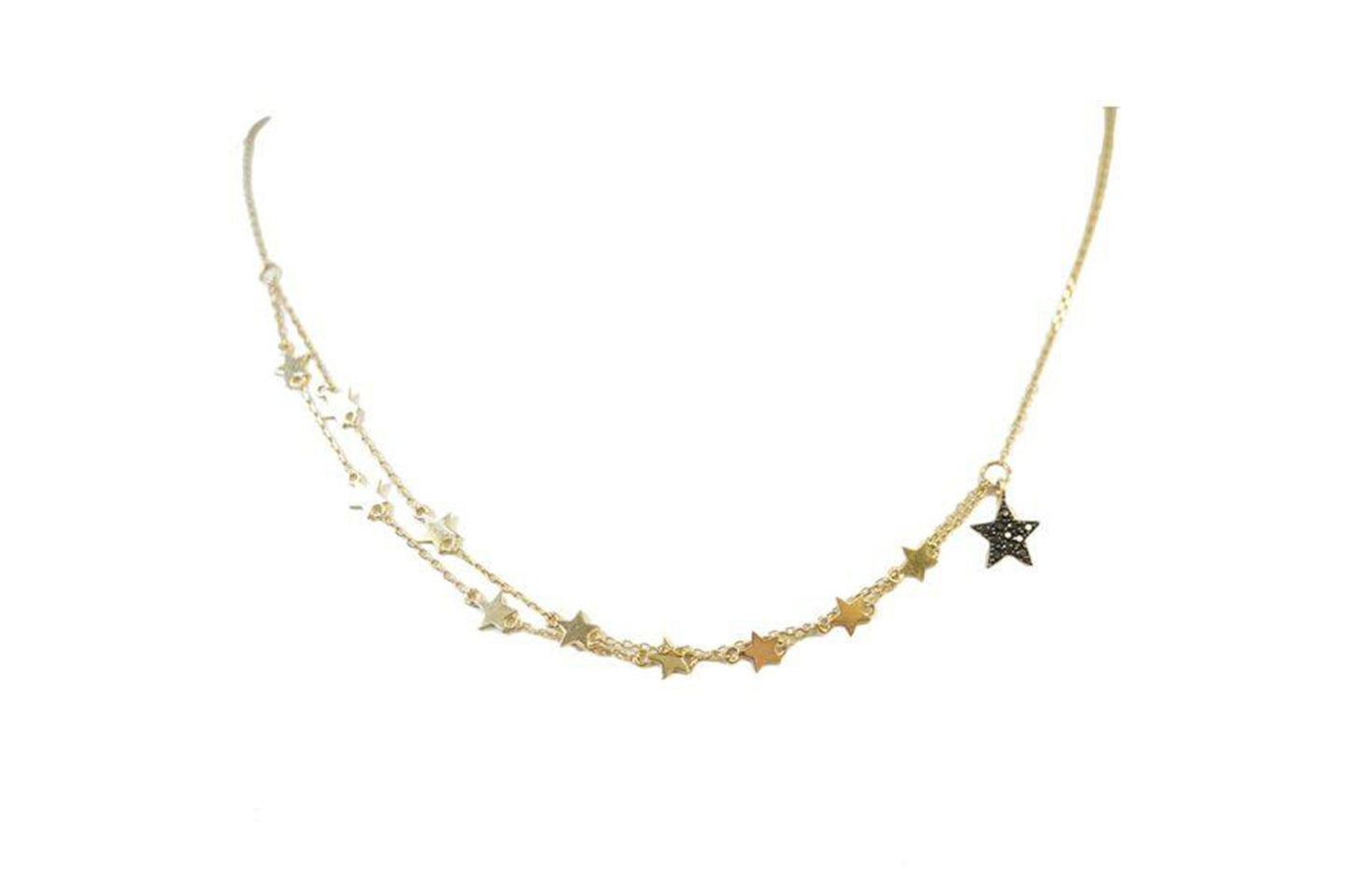 14kt Gold Double Layer Stars