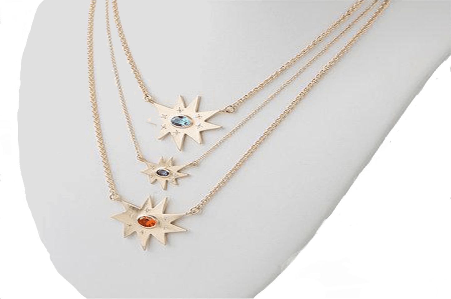 Gold Stella Necklace: Blue Topaz- Emily Kuvin