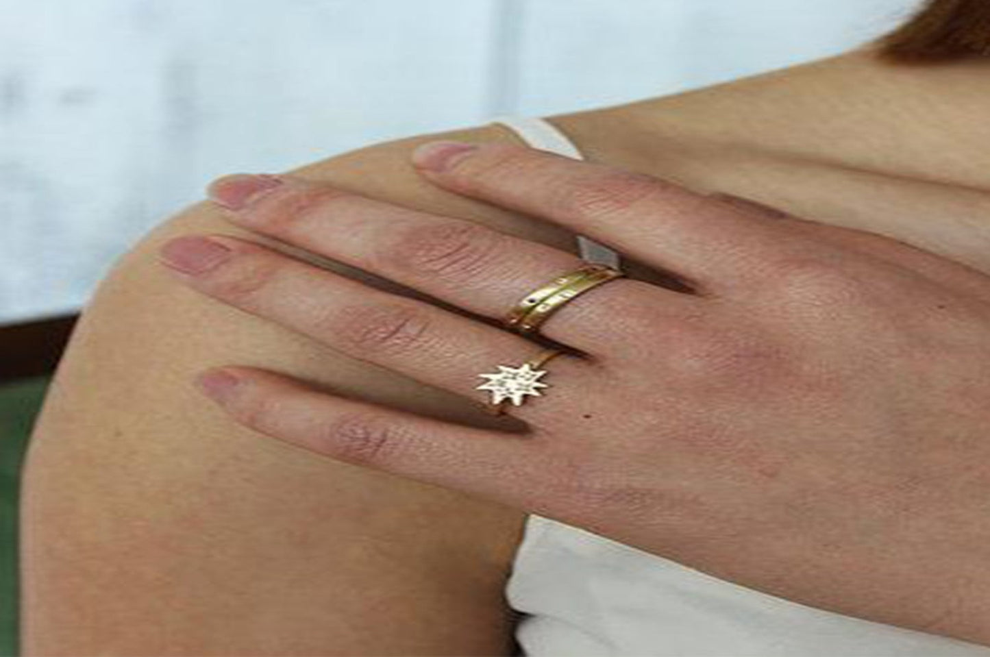 Mini Stella Gold Ring with Diamonds- Emily Kuvin