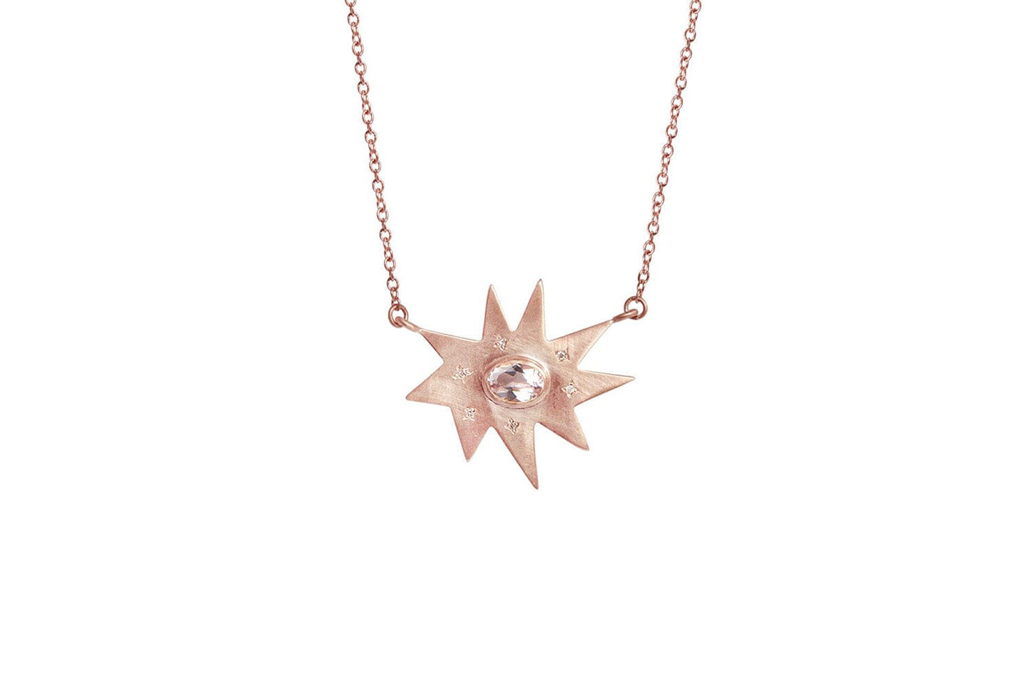 Rose Gold Stella Necklace: Morganite- Emily Kuvin