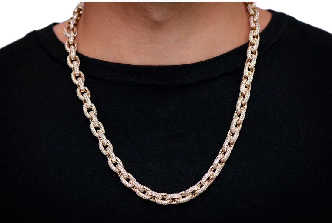 Rolo Link Necklace 14k 38.20ctw