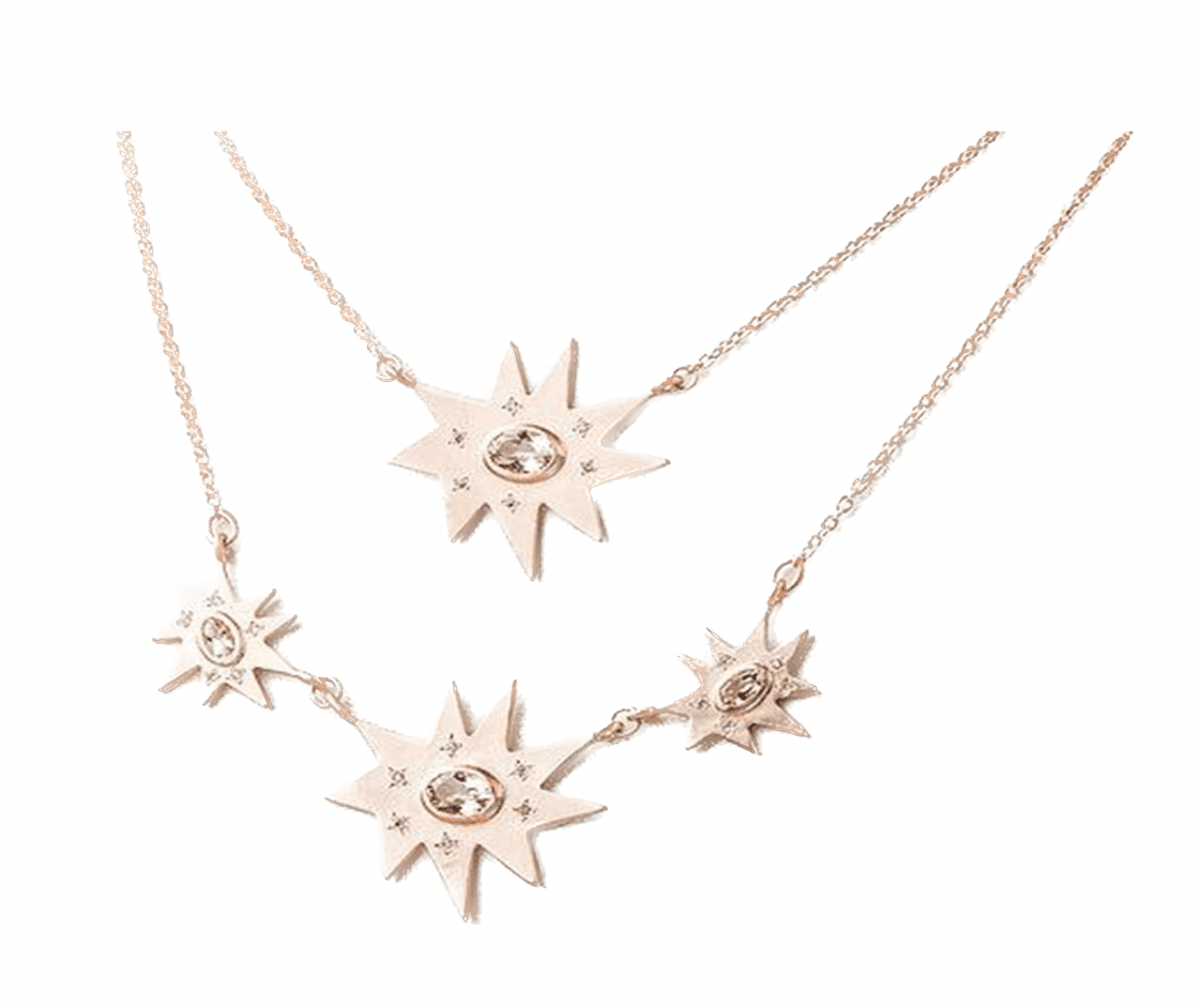 Rose Gold Piccolo Grand Stella Necklace- Emily Kuvin