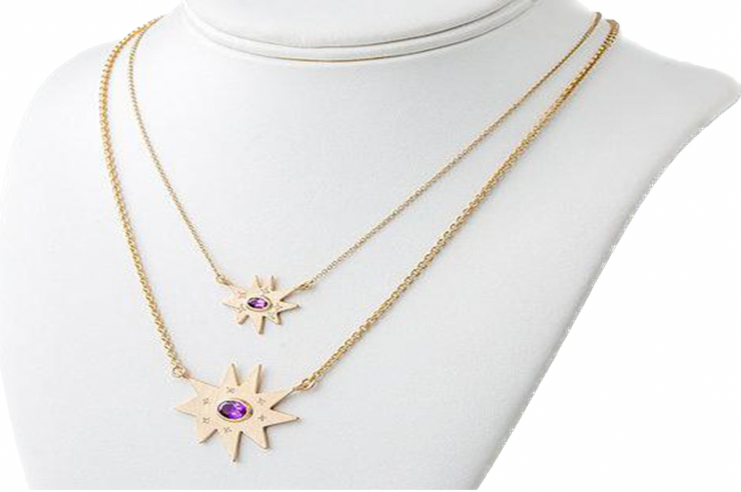 Gold Stellina Necklace: Amethyst- Emily Kuvin