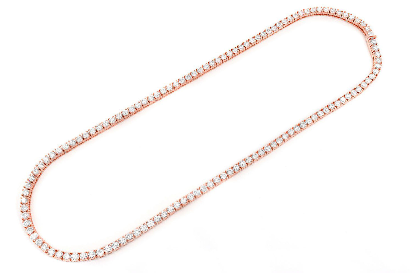 30pt Tennis Necklace 14k 36.71ctw