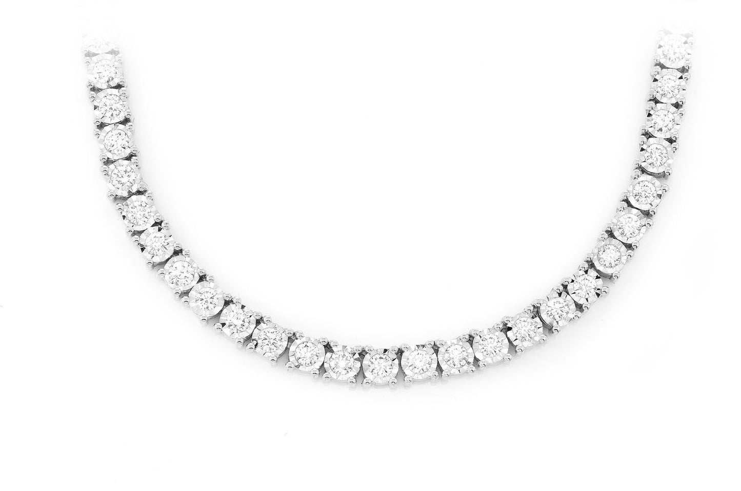 9pt Miracle Set Necklace 14k 13.15ctw