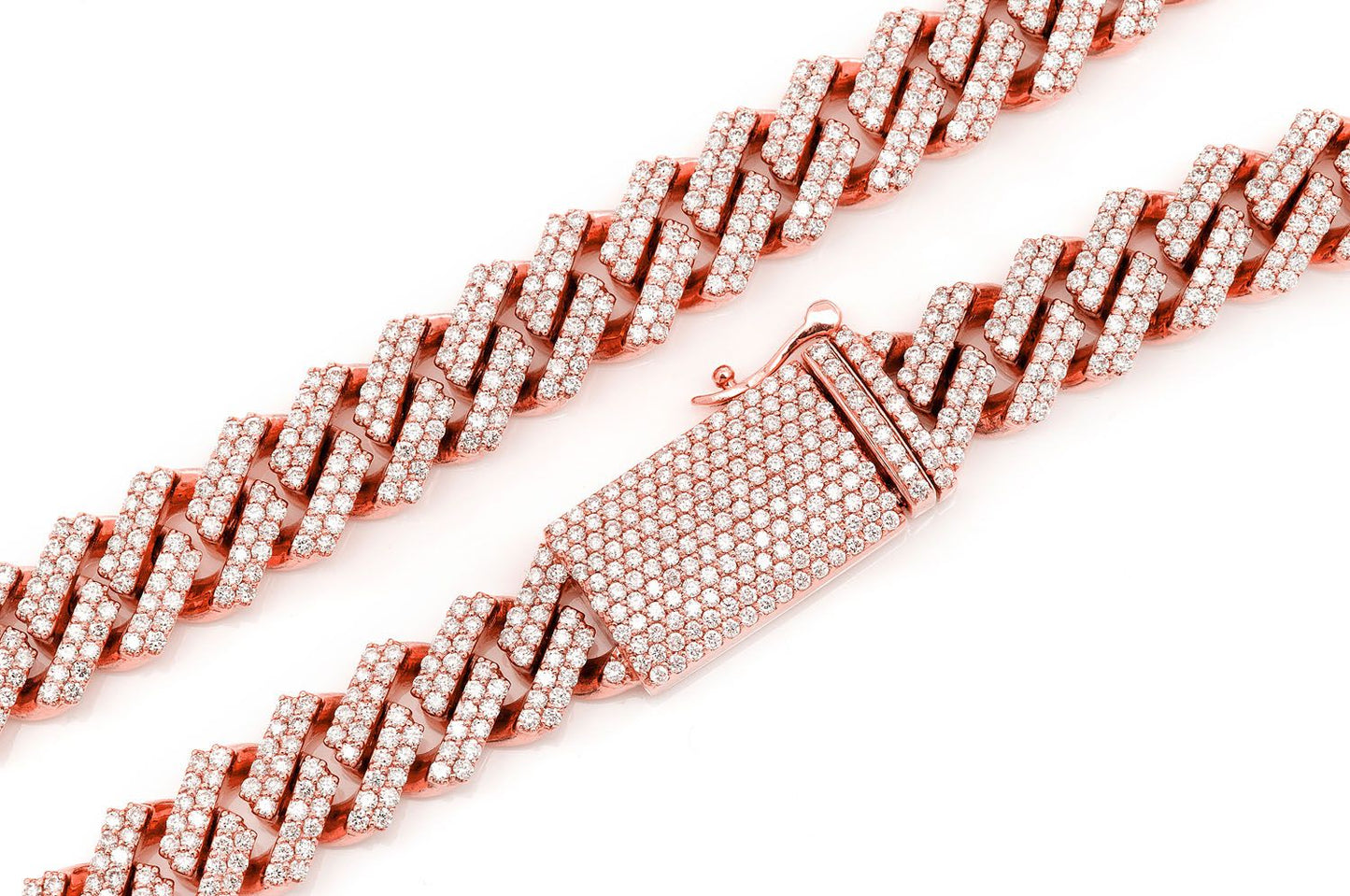 12mm Diamond Miami Cuban Necklace 14k 21.24ctw