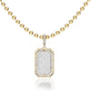 Amina Sorel 18kt Gold Emerald cut &amp; Diamond &#39;Morse Code&#39; Flip Pendant
