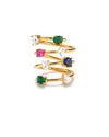 Amina Sorel 18kt Yellow Gold Multi-Gemstone Rainbow &#39;Aura&#39; Ring