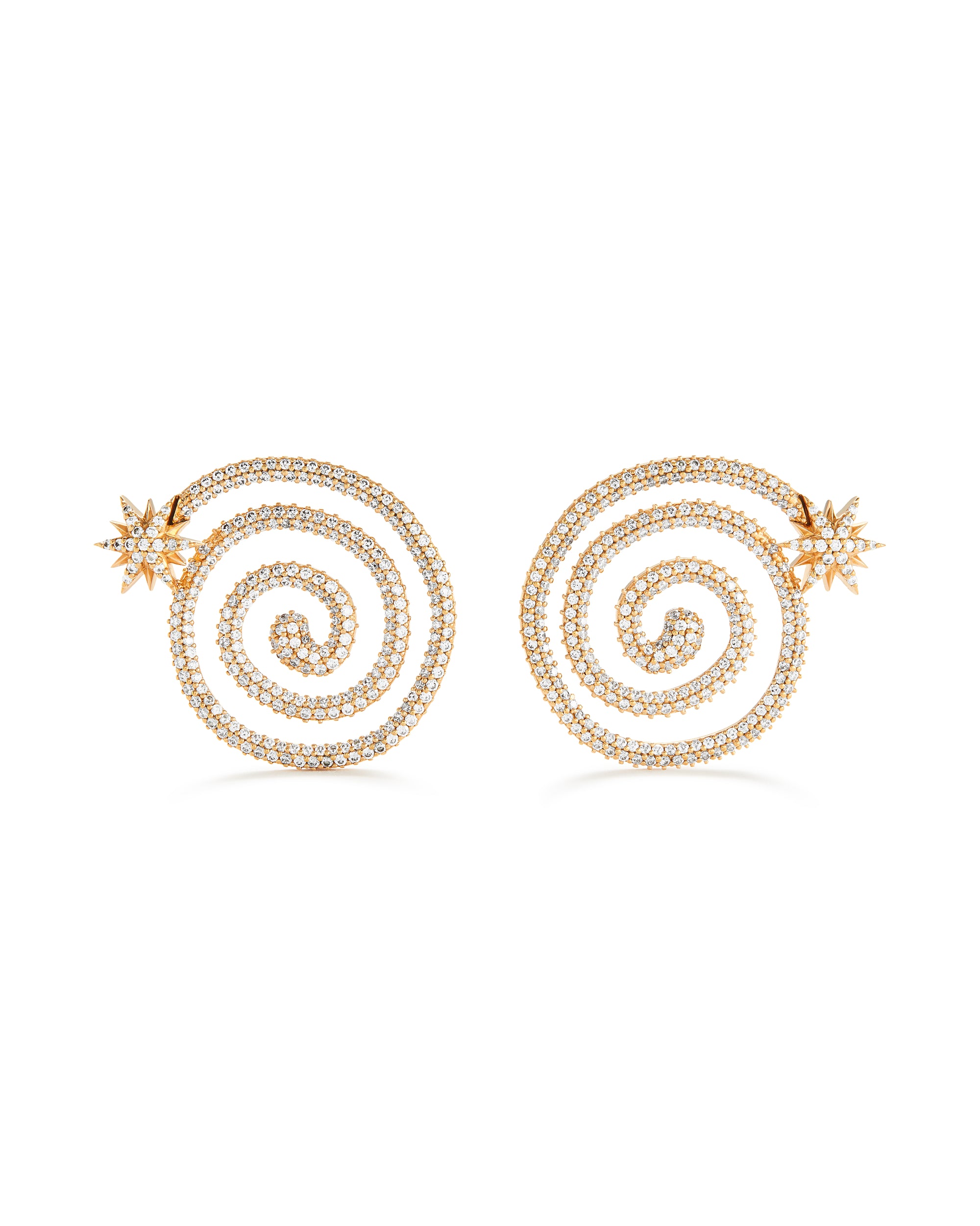 18K Yellow Gold "Continuum" Spiral Earrings