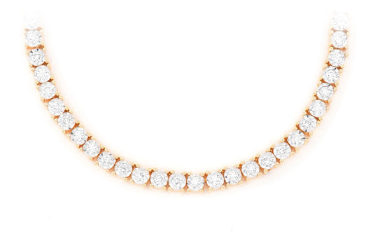 6pt Miracle Set Necklace 14k   8.95ctw