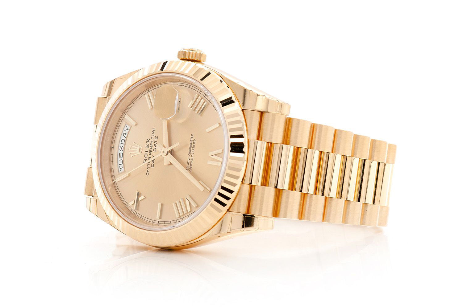 Rolex Day Date Plain 18k Amina Sorel Fine Jewelry