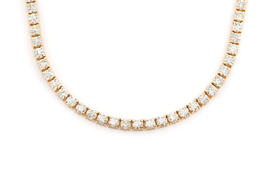 15pt Tennis Necklace 14k   23.98ctw