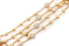 Rosary Bead Necklace 14k   2.87ctw