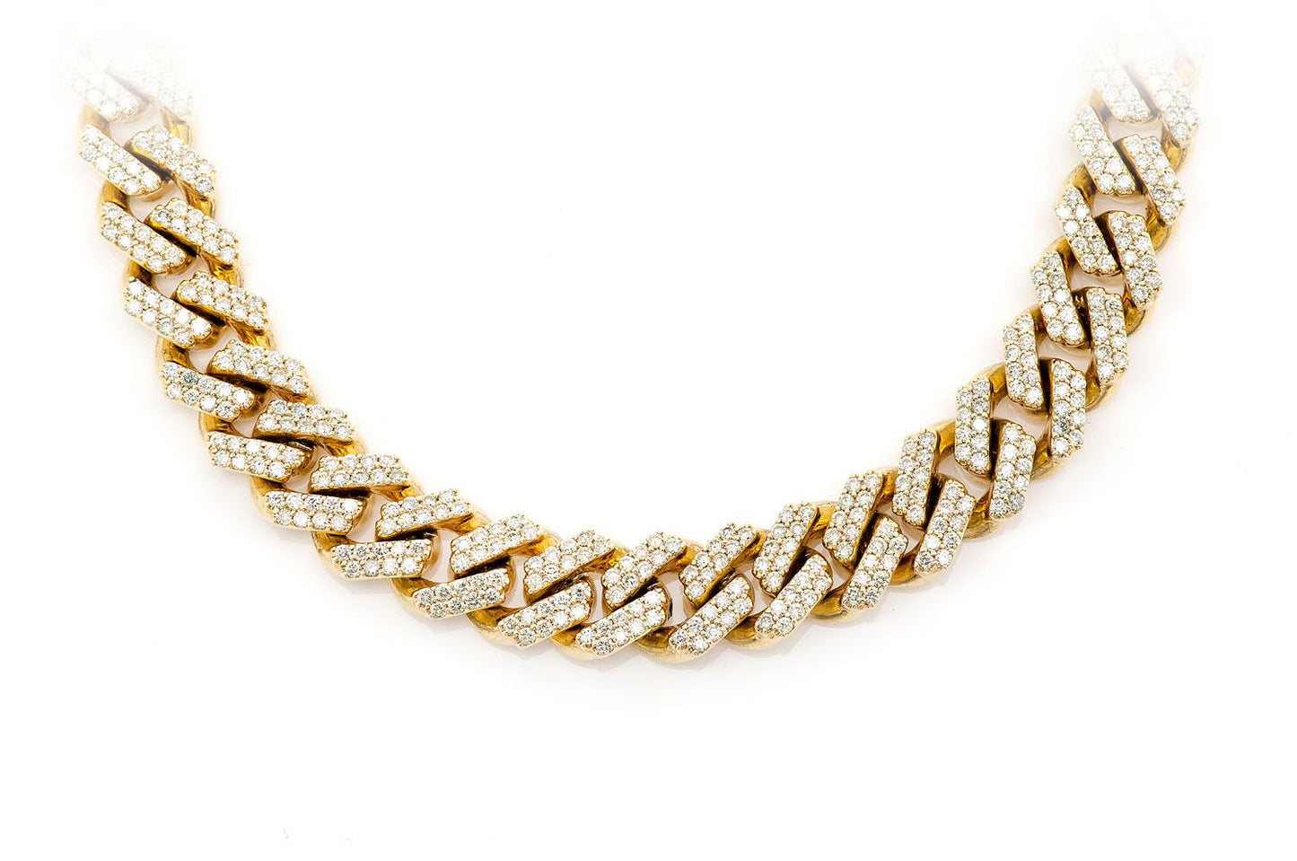 10mm Cuban Diamond Necklace 14k  13.15ctw