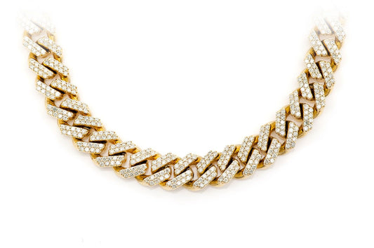 10mm Cuban Diamond Necklace 14k  13.15ctw