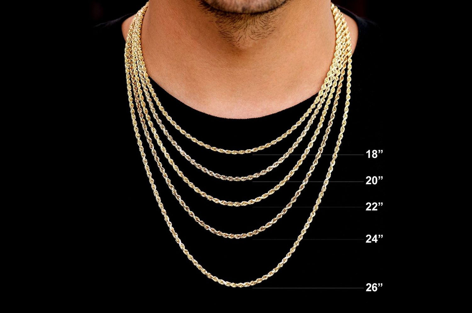 3mm Rope 14k   Chain