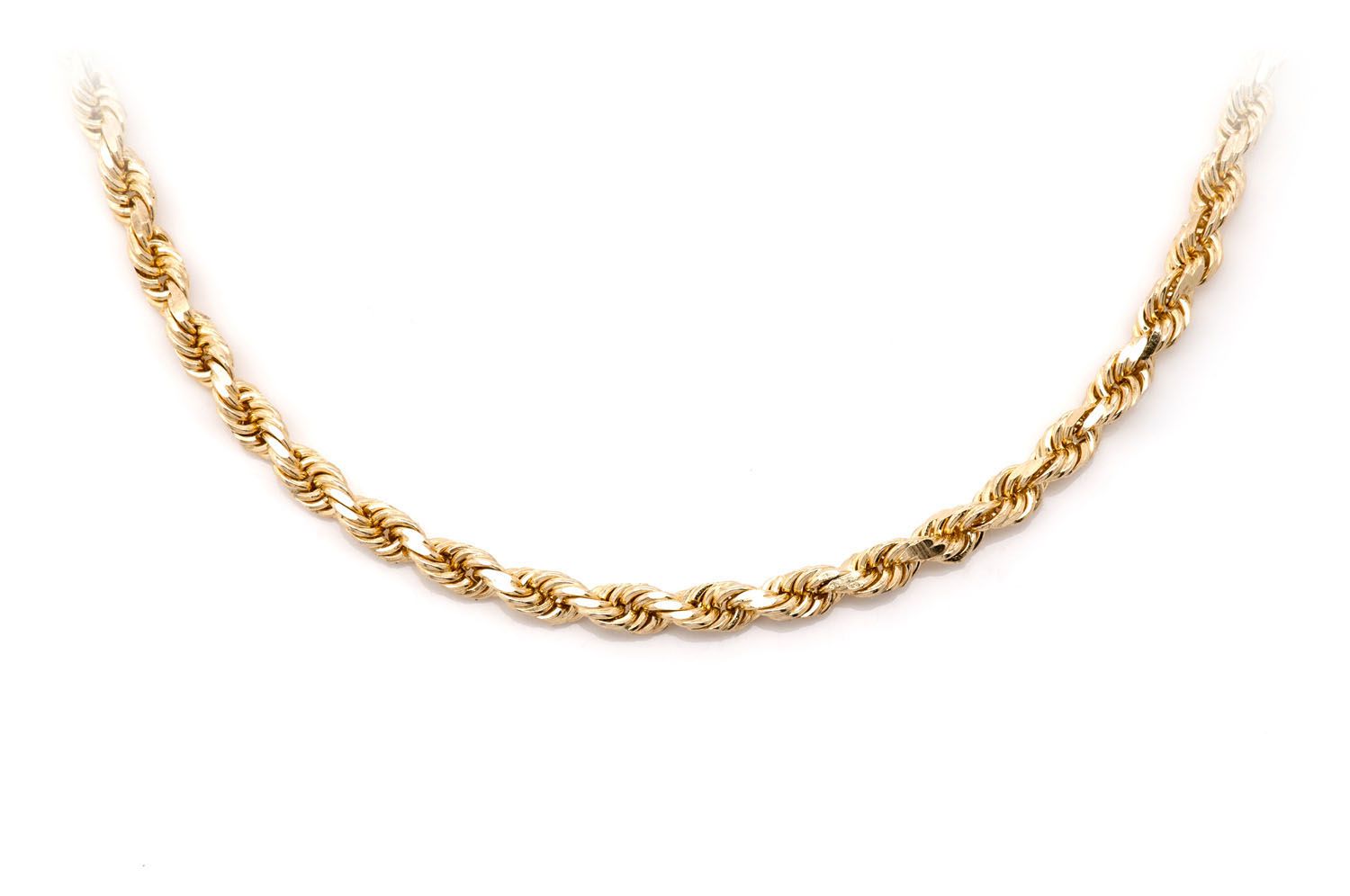 3mm Rope 24 Inches 14k   Chain